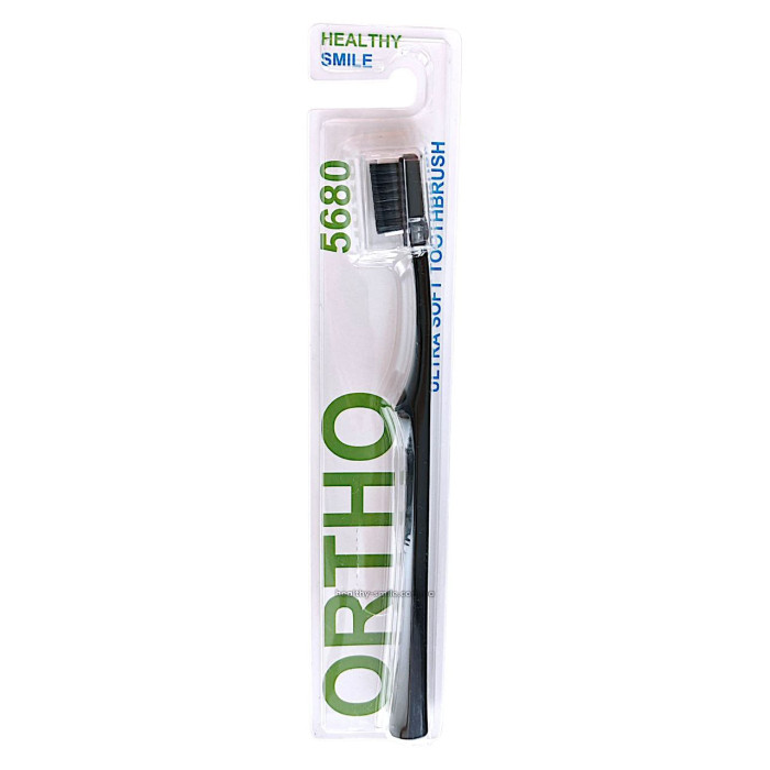 Healthy Smile Ortho Ортодонтична зубна щітка, чорна